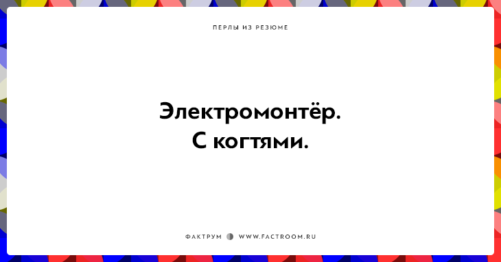 20 незабываемых перлов из резюме оригинальных людей 20 незабываемых перлов из резюме оригинальных людей