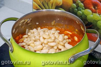 Фотографии рецепта Густой томатный суп с белой фасолью, 08 Густой томатный суп с белой фасолью, Шаг 08