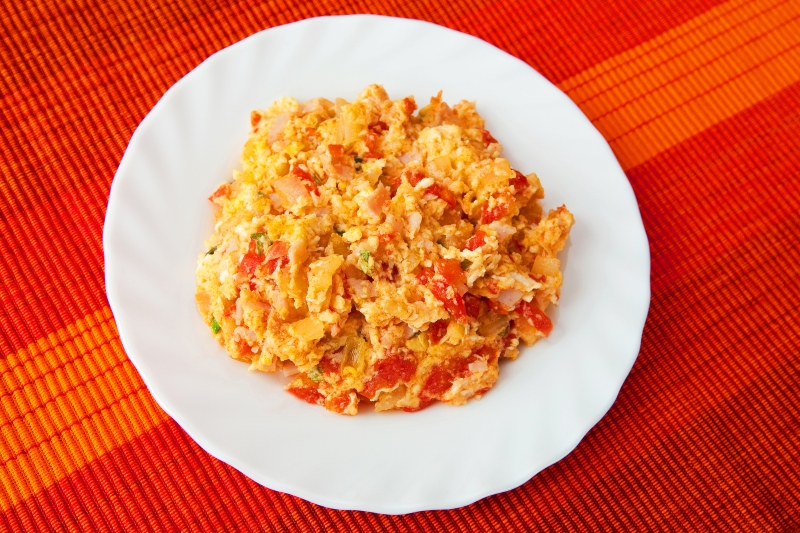 яичница с луком