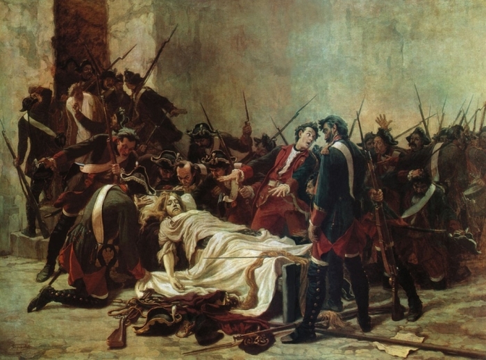 Мирович (организатор неудачной попытки дворцового переворота 1764 г. в России) перед телом Ивана VI. Картина Ивана Творожникова./Фото: cdnimg.rg.ru Мирович (организатор неудачной попытки дворцового переворота 1764 г. в России) перед телом Ивана VI. Картина Ивана Творожникова./Фото: cdnimg.rg.ru