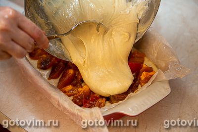 Фотографии рецепта Заливной пирог с хурмой, 07 Заливной пирог с хурмой, Шаг 07