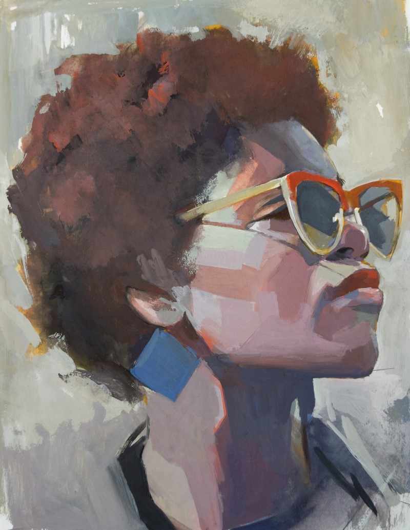 Художник из Лос-Анджелеса. Nick Runge 10 Woman glasses. Nick Runge
