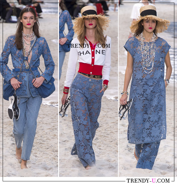 Кружавчики на одежде от Chanel SS 2019