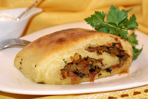 Картофельный рулет со шкварками. Необычный рецепт теста! Картофельный рулет со шкварками. Необычный рецепт теста!