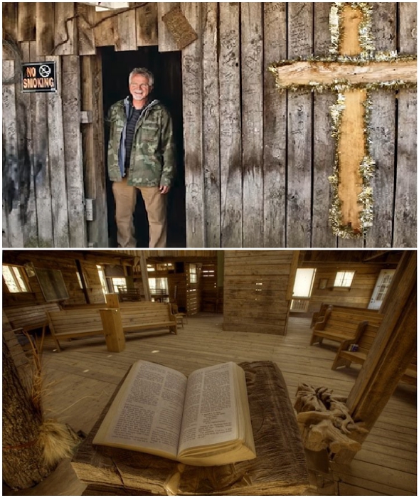 Гораций Берджесс выполнил главную миссию – создал на дереве церковь. Гораций Берджесс выполнил главную миссию – создал на дереве церковь.