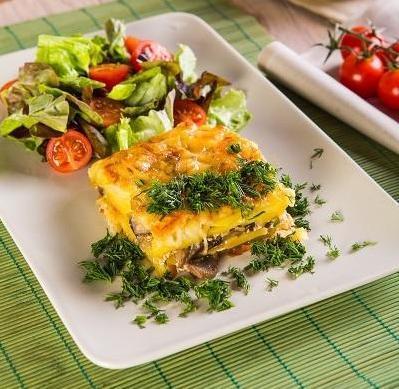 Запеченный картофель с шампиньонами Запеченный картофель с шампиньонами