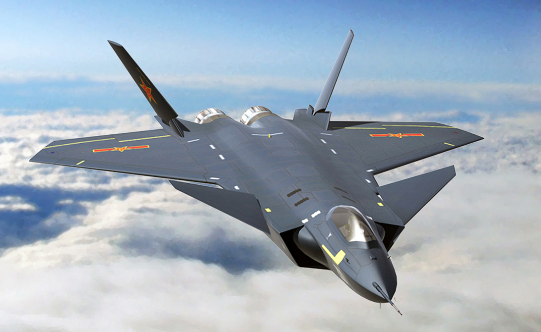 Технически совершенный J-20 («Черный орел») может стать настоящим прорывом китайской боевой авиации. На стенде производителя указана одна из будущих модификаций, которая позволит оснастить истребитель электрической системой дистанционного управления. Все системы самолета планируется соединить сетью Ethernet.