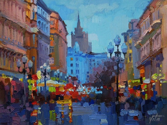 Художник Виктория Чижова. Московские крыши