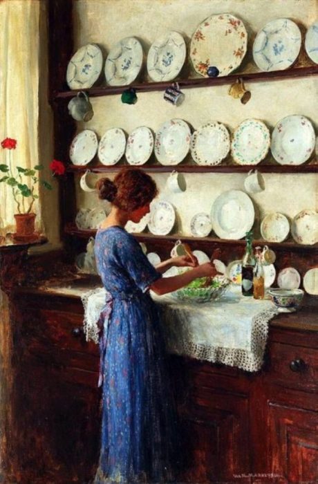 Хозяйка дома. Автор: William Henry Margetson.