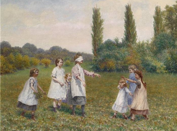 Карл Массманн (австриец, 1859 - 1929). Детские игры. Карл Массманн (австриец, 1859 - 1929). Детские игры.