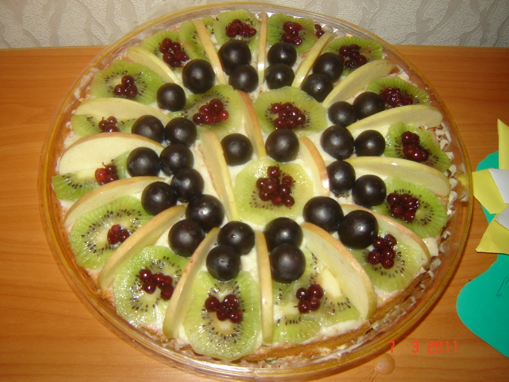Украшения на торт фото змея из киви