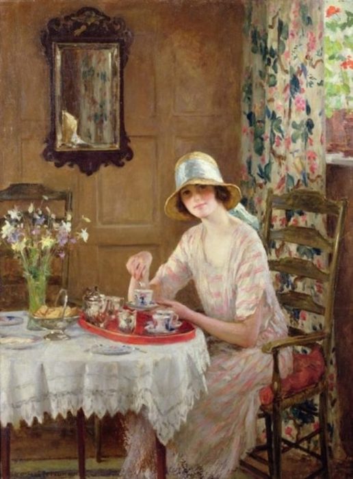 Чашечка чая. Автор: William Henry Margetson.