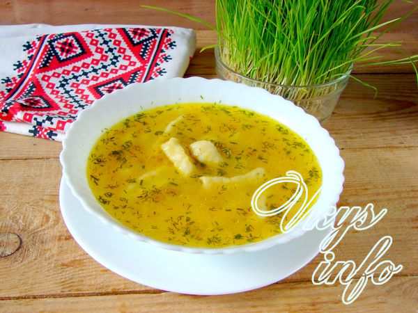рецепт Суп с чесночными галушками