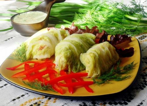 Голубцы из китайской капусты. Голубцы из китайской капусты.