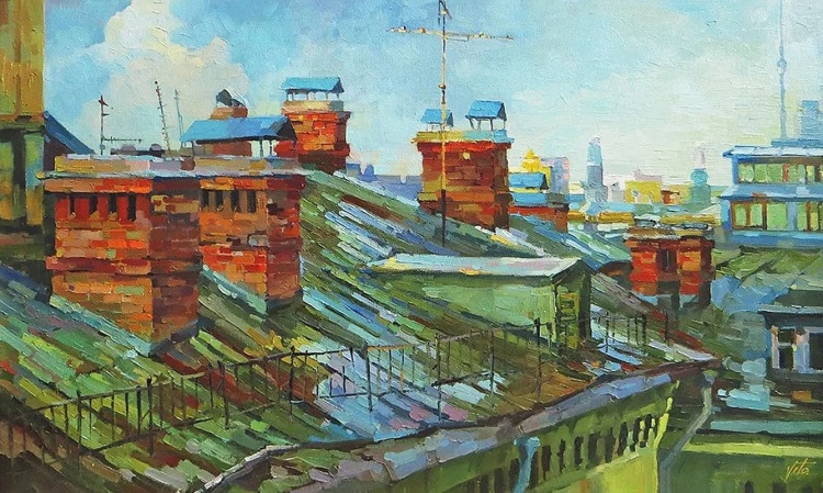Художник Виктория Чижова. Московские крыши