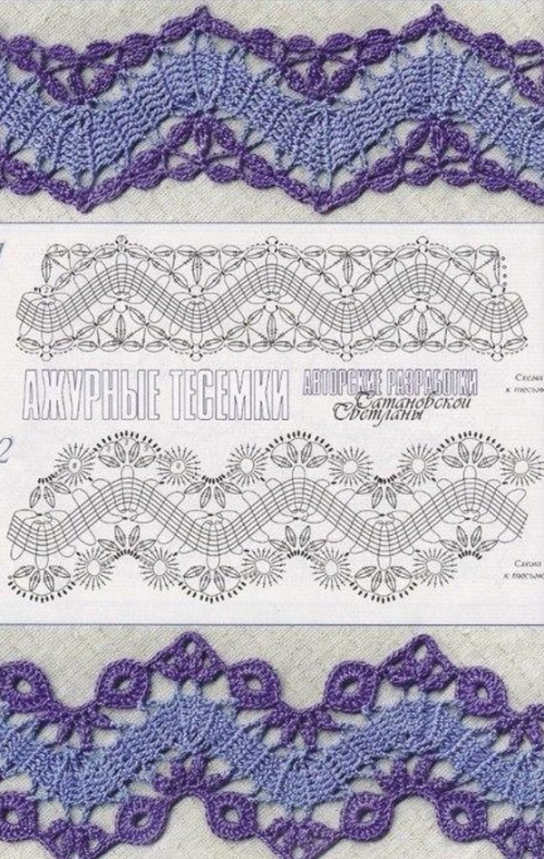 Широкая кайма крючком Широкая кайма крючком