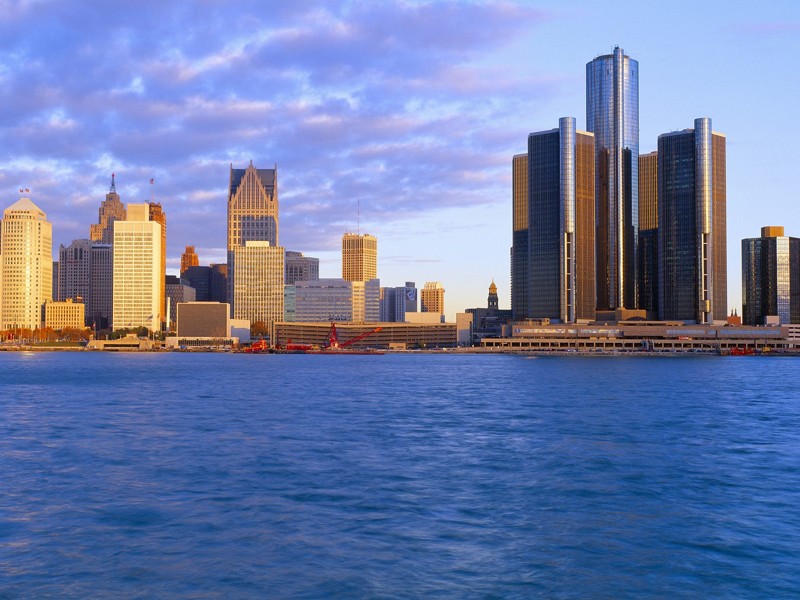 Город Детройт, штат Мичиган, США круто, переезд, страны, уезжают