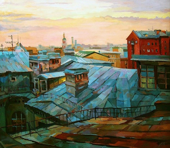 Художник Виктория Чижова. Московские крыши