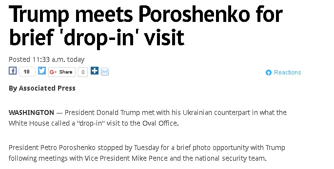 Истинная причина встречи Порошенко и Трампа…. Истинная причина встречи Порошенко и Трампа….