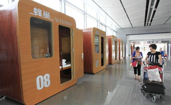 Sleepbox - капсульный мини-отель в аэропорту Сиань (Китай).