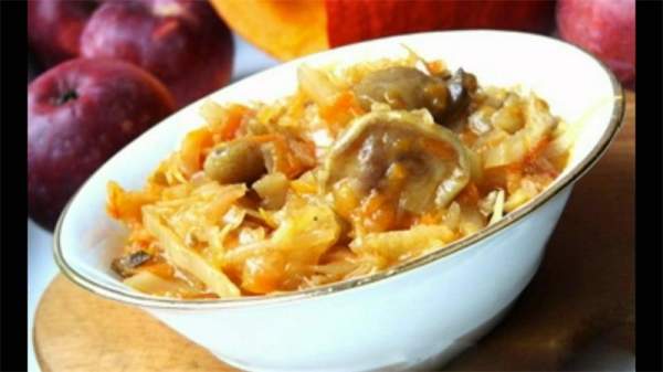 Капустная солянка с грибами Капустная солянка с грибами