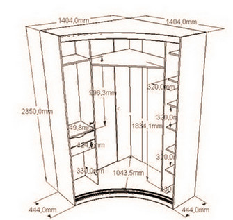 Шкаф купе чертежи с размерами своими руками