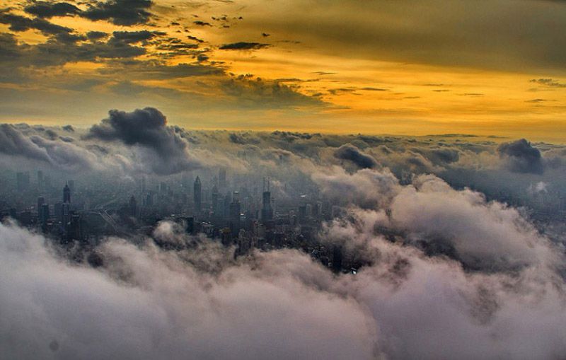 Китай, крановщик, фотографии, небоскреб