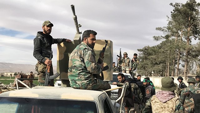 Сирийские военные в Восточной Гуте. 15 марта 2018 Сирийские военные в Восточной Гуте. 15 марта 2018