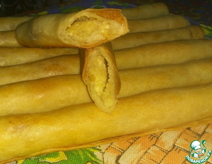 Рецепт: Мини-штрудели с картофелем и сыром Рецепт: Мини-штрудели с картофелем и сыром
