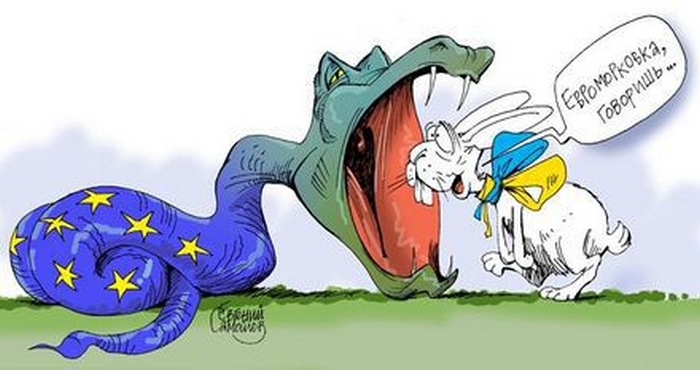  Западные карикатуры на евромайдан