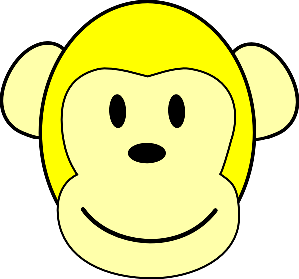 Yellow Monkey clip art - vector clip art online, royalty free & public domain