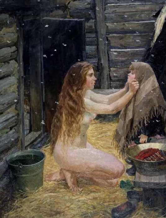 «Весна». (1954 год).<br>Государственная Третьяковская галерея. Автор: А.А.Пластов. «Весна». (1954 год).<br>Государственная Третьяковская галерея. Автор: А.А.Пластов.