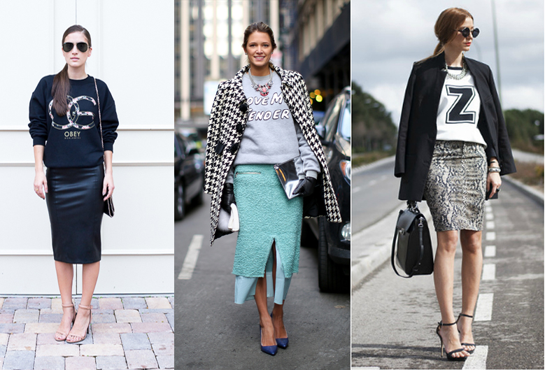 how-to-wear-sweatshirt-with-pencil-skirt how-to-wear-sweatshirt-with-pencil-skirt