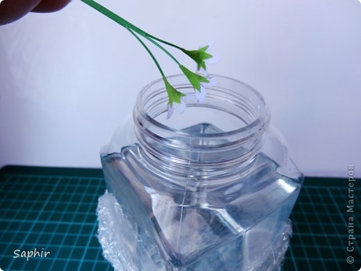 Мастер-класс Бумагопластика Маленькие цветочки из бумаги Кристал  Бумага гофрированная фото 12