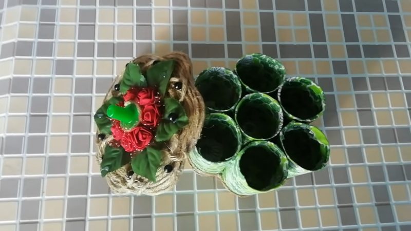 Красота из мусорного ведра — просто втулки от бумаги, джут и картон