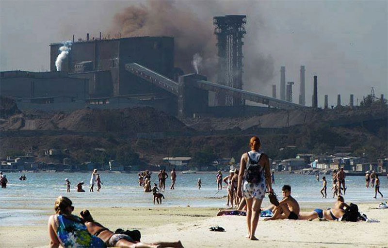 Промышленные выбросы с Донбасса