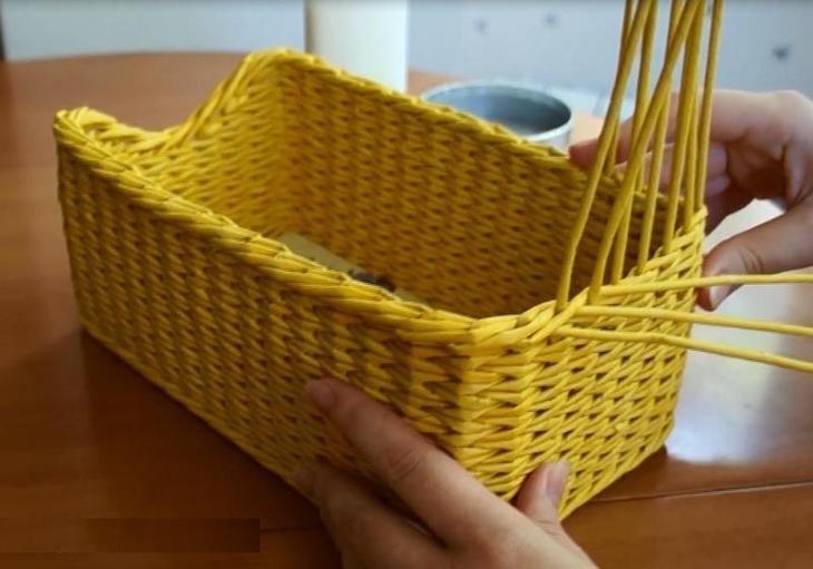 Плетение из газетных трубочек для начинающих пошагово