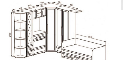 Шкаф купе чертежи с размерами своими руками