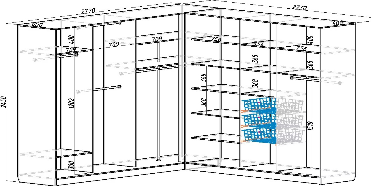 Шкаф купе чертежи с размерами своими руками