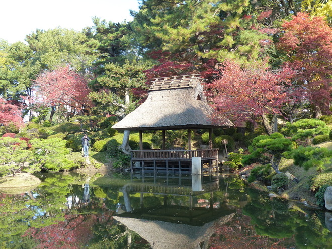 Shukkei-en garden in Hiroshima, Japan