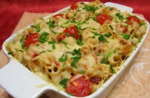 Макароны в духовке рецепт без сыра
