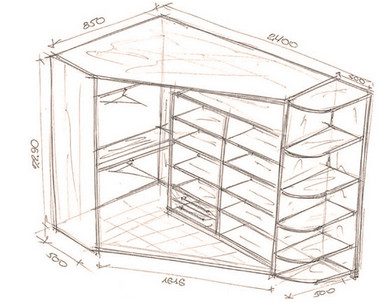 Шкаф купе чертежи с размерами своими руками