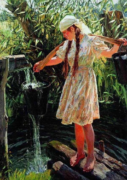 «Полдень». (1961 год). Государственный Русский музей. Автор: А.А.Пластов. «Полдень». (1961 год). Государственный Русский музей. Автор: А.А.Пластов.