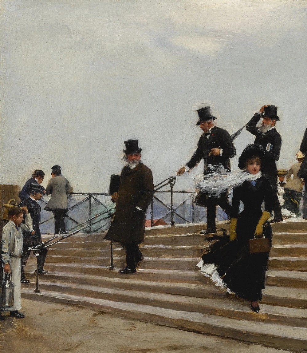 Аукционное в коллекцию... Jean Beraud (France, 1848-1935)... Belle Epoque в Париже