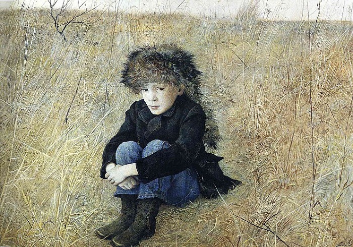 Далекое. (1952 год),(портрет сына). Автор: Эндрю Уайет. Далекое. (1952 год),(портрет сына). Автор: Эндрю Уайет.