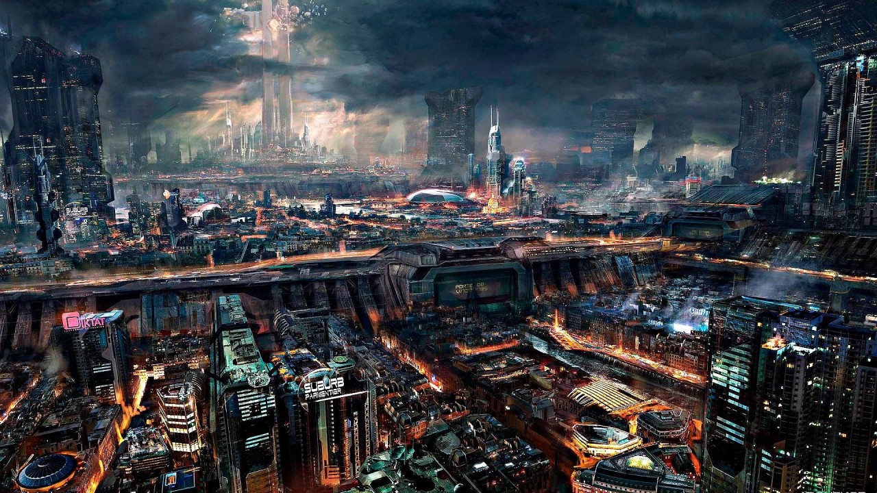  Какими могут стать города будущего, если человечество не уничтожит само себя sci-fi, будущее, мир, наука, рисунки