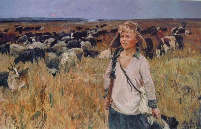 «Витя-подпасок». 1951<br>Государственный Русский музей. Автор: А.А.Пластов. «Витя-подпасок». 1951<br>Государственный Русский музей. Автор: А.А.Пластов.