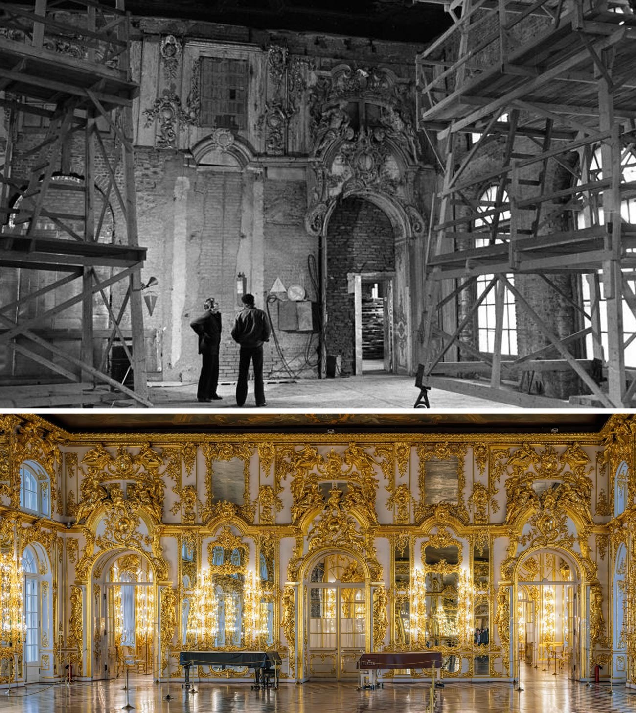 До и после: дворцы Санкт-Петербурга, разрушенные нацистами (ФОТО)
