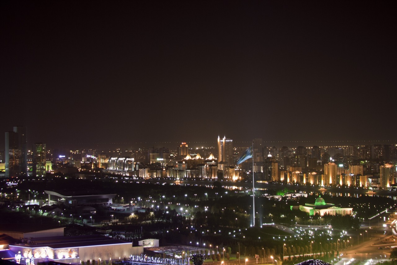 Ночная Астана Централазия, астана, мегаполис, скайлайн
