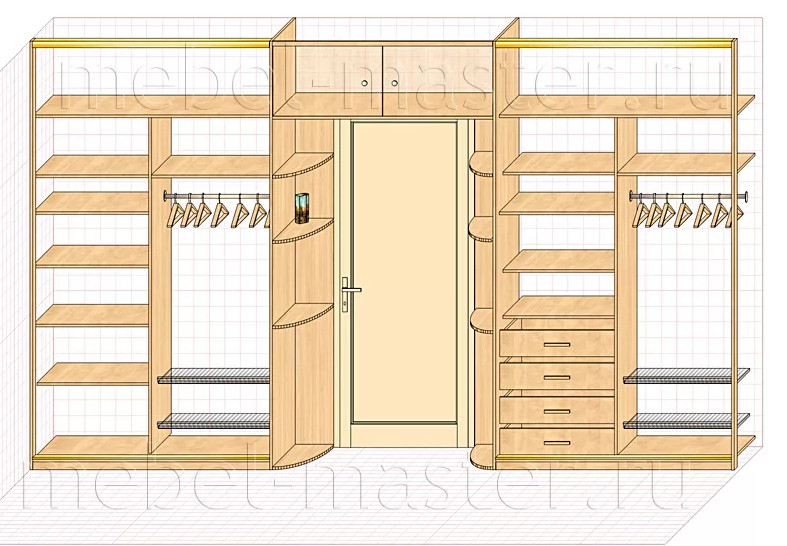 Шкаф купе чертежи с размерами своими руками